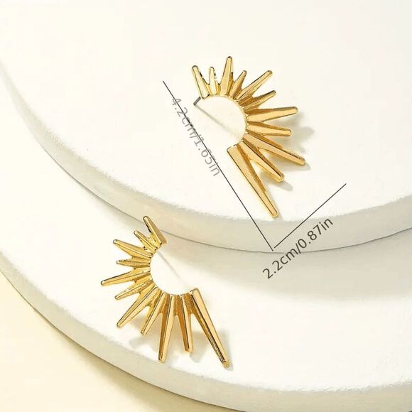 Boho Sunburst Earrings - Picture 5 of 6